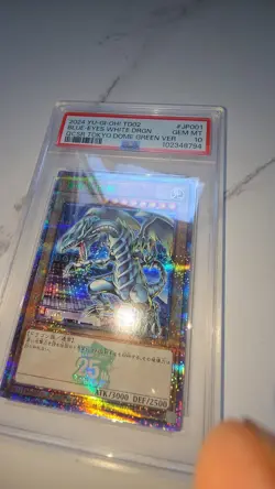 BLUE-EYES WHITE DRAGON QCSR TOKYO DOME GREEN VERSION YUGIOH 2024 PSA 10 - Image 5
