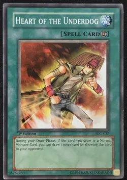 Yugioh Spell Heart of the Underdog IOC-032 Invasion of Chaos 1st Edition - Image 1