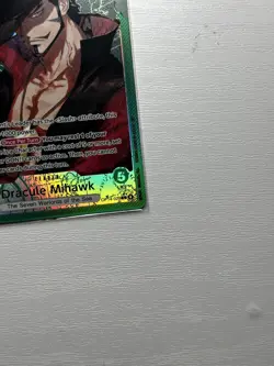 One Piece OP14 The Azure Sea’s Seven - Dracule Mihawk OP14-020 Leader Alt Art - Image 2