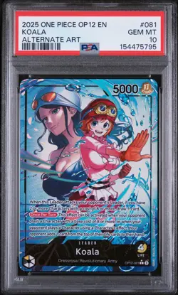Koala #081 2025 One Piece OP12 Legacy Of The Master Alternate Art PSA 10 250001 - Image 1