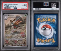 Pokemon TCG Beautifly 219/217 Me: Ascended Heroes Illus Rare Holo PSA 10 - Image 3