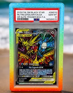 Pokemon Moltres & Zapdos & Articuno GX Hidden Fates ETB FA Promo SM210 PSA 10 - Image 1
