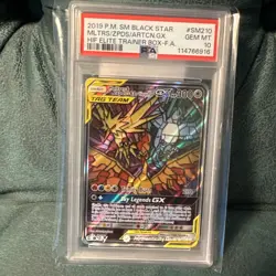 Pokemon Moltres & Zapdos & Articuno GX Hidden Fates ETB FA Promo SM210 PSA 10 - Image 1