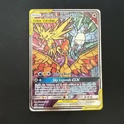Pokemon Moltres Zapdos & Articuno GX SM210 Stained Glass Promo Hidden Fates ETB - Image 1