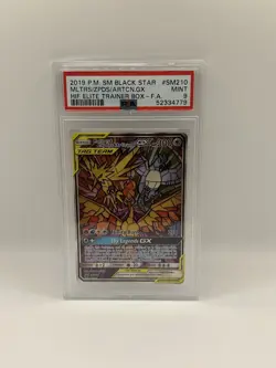Pokemon Cards PSA 9 MINT Moltres Zapdos Articuno GX Hidden Fates ETB Promo SM210 - Image 1
