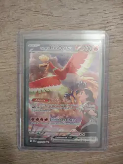 Pokemon TCG Scarlet and Violet Destined Rivals Ethan's Ho-Oh EX Card 230/182 - Image 1