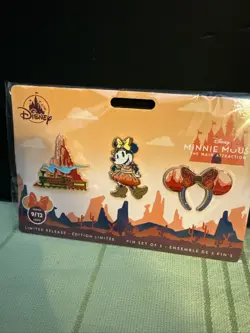 Minnie Mouse Main Attraction Big Thunder Mountain Pin Set MMMA - Image 1