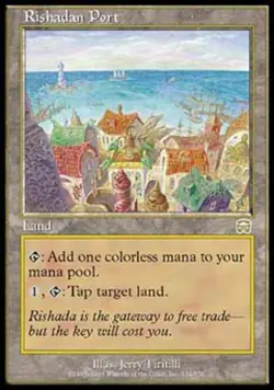 MTG English Rishadan Port Medium Play Normal Mercadian Masques - Image 1