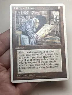 HP+ Library of Leng Fourth Edition AUTHENTIC 1995 Magic: The Gathering Card - Image 3