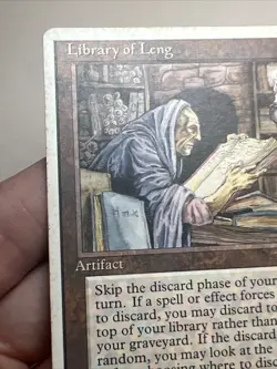 HP+ Library of Leng Fourth Edition AUTHENTIC 1995 Magic: The Gathering Card - Image 4