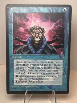 HP+ Brainstorm #61 Ice Age AUTHENTIC 1995 Magic: The Gathering Card - Image 1