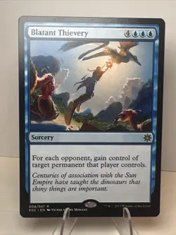 LP- Blatant Thievery #8 Explorers of Ixalan AUTHENTIC Magic: The Gathering Card - Image 1
