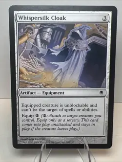 MP Whispersilk Cloak #160 Darksteel AUTHENTIC Magic: The Gathering Card - Image 1