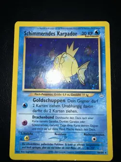 Pokemon TCG Shining Magikarp Neo Revelation Holo Card 66/64 GERMAN VERSION MP/HP - Image 1