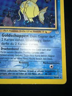 Pokemon TCG Shining Magikarp Neo Revelation Holo Card 66/64 GERMAN VERSION MP/HP - Image 3