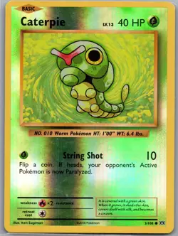 Caterpie 3/108 Reverse Holo XY - Evolutions - Pokemon Card - NM - Image 1