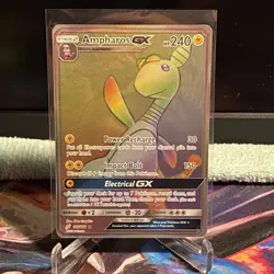 Pokemon Ampharos GX 185/181 SM-Team Up Secret Rare Full Art Holo 240 HP Card - Image 1