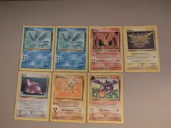 Lot Of 7 Vintage Fossil Set Pokemon Cards Lot 1 - Image 1