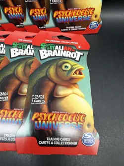 Lot of (9) Italian Brain Rot Psychedelic Sleeved Booster Pack 7 Cards Sealed NEW - Image 2