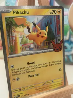 MINT PIKACHU Pokemon card 018/091 Shiny Trick Or Treat Pack Fresh - Image 3