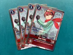 Dan Yuki BT25-086 Playset Dual Revolution Digimon Card Game x4 - Image 1