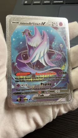 Articuno V Basic Silver Foil Fan Art Vinyl Collector Pokemon Card Costumed - Image 2