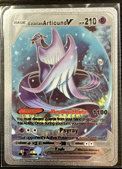Articuno V Basic Silver Foil Fan Art Vinyl Collector Pokemon Card Costumed - Image 4