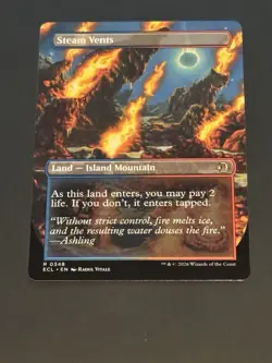 MTG Steam Vents (Borderless) Non-Foil R 348 MAGIC Lorwyn Eclipsed NM / MINT - Image 1