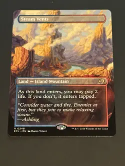 MTG Steam Vents (Borderless) Non-Foil R 348 MAGIC Lorwyn Eclipsed NM / MINT - Image 2