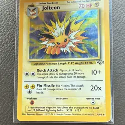 Pokemon TCG Jolteon 4/64 Jungle Holo Rare Unlimited Edition English - Image 2