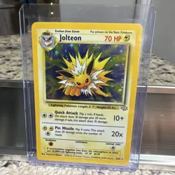 WOTC Jolteon 4/64 Jungle Unlimited Holo Rare 70 HP English 1999 Pokemon TCG - Image 1