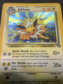 Pokemon TCG VTG WOTC Jungle Unlimited Jolteon 4/64 Holo Rare Mp/hp - Image 2