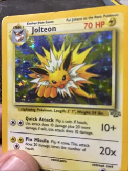 Pokemon TCG VTG WOTC Jungle Unlimited Jolteon 4/64 Holo Rare Mp/hp - Image 3