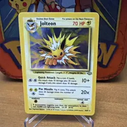 Pokemon TCG Jolteon 4/64 Jungle Holo Rare Unlimited 1999 70HP English - Image 2
