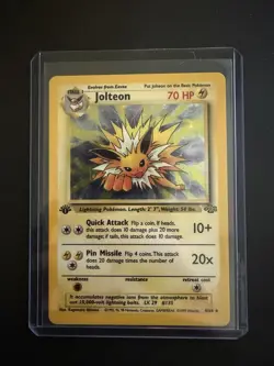 Pokemon Jolteon TCG Jungle 4/64 Holo Unlimited Rare First Edition 1999 - Image 1