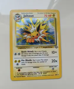 Pokemon TCG Rare Jungle Jolteon 4/64 Holo Rare Unlimited 1999 - Image 1