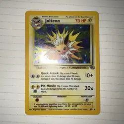 Pokemon TCG Jolteon Jungle 4/64 Holo Unlimited Holo Rare - MP - Image 1