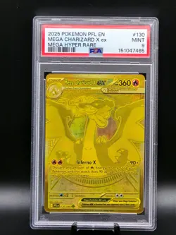 POKEMON TCG | MEGA CHARIZARD X EX PFL EN-PHANTASMAL FLAMES HYPER RARE | PSA 9 - Image 1