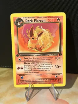 Pokemon Card Dark Flareon Team Rocket 1st Edition Regular 35/82 WOTC 1999 - Image 1