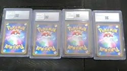 Pokemon 4x CGC 10 Japanese Holo Cards Snorlax Crobat ex Clefairy Mew ex - Image 2
