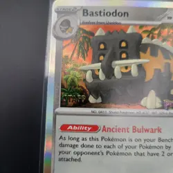 Bastiodon STAFF Pitch Black Pre-Release Stamped 085 Holo MEP Promo Pokemon NM - Image 4