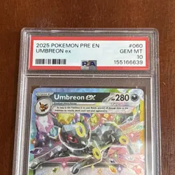2025 Pokemon Umbreon ex Prismatic Evolutions Rare #060/131 PSA 10 - Image 2