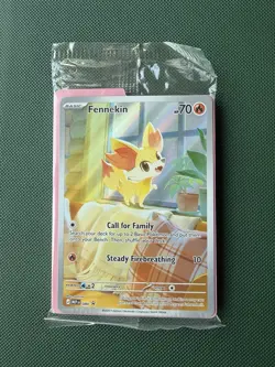 Pokemon TCG Chaos Rising Black Star Promo Fennekin MEP EN 080 sealed Promo - Image 1