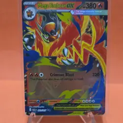 Pokemon TCG Mega Emboar EX 031/217 Crimson Blast Regular Stage 2 HP380 - Image 1