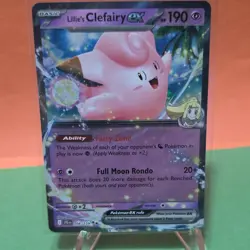 Pokemon TCG Lillie's Clefairy EX 056/159 Sv09 Holo Double Rare Basic HP190 - Image 1