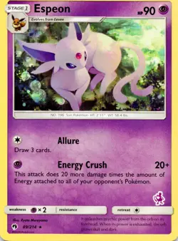 Espeon - 89/214 (Mewtwo Stamped) 089/214 Promo Battle Academy Pokemon LP - Image 1