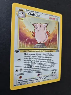 Pokemon TCG Clefable Jungle Holo Card 1/64 1st Edition Rare - Image 4