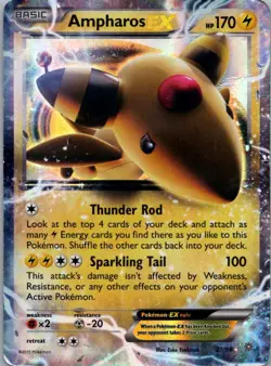 Pokemon TCG Ampharos EX 27/98 Ancient Origins Holo D - Image 1