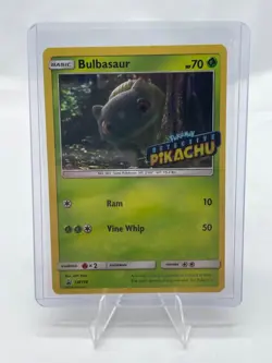 Bulbasaur - (Detective Pikachu Stamped) SM198 Holo Sun & Moon Promo Pokemon MP - Image 1