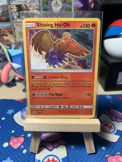 2017 Pokemon TCG Shining Legends Black Star Promo Card #SM70 Shining Ho-Oh Holo - Image 1